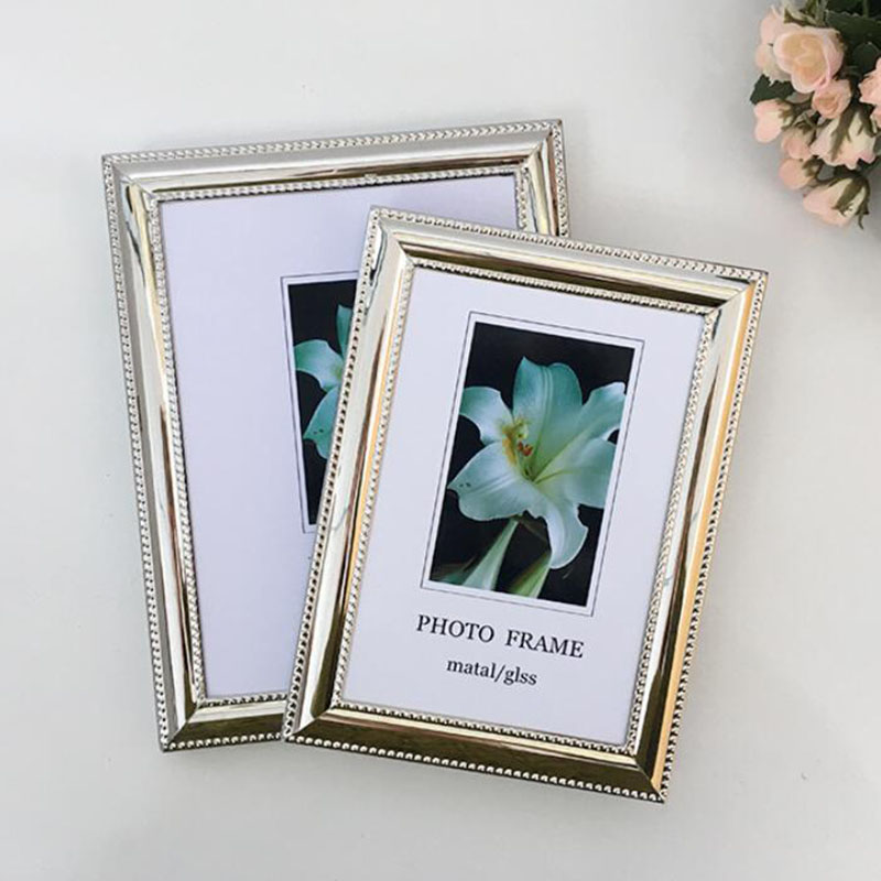 Bamboo Photo Frame - Металлическая фоторамка в европейском стиле, серебристого