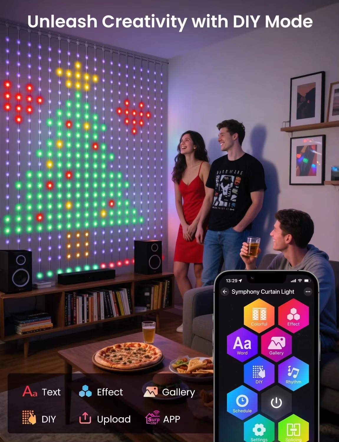 USB-гирлянда-штора с 400 свето – обзор и цена Home Decor Free App