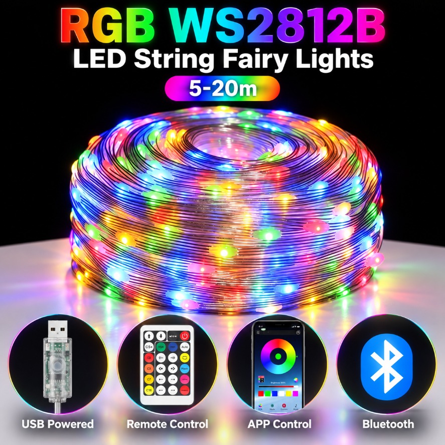 Светодиодная гирлянда WS2812B  – обзор и цена Home Decor Free App