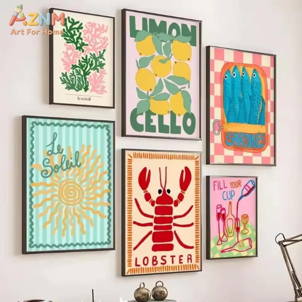 AZNM Красочный летний холст с  – обзор и цена Home Decor Y2K